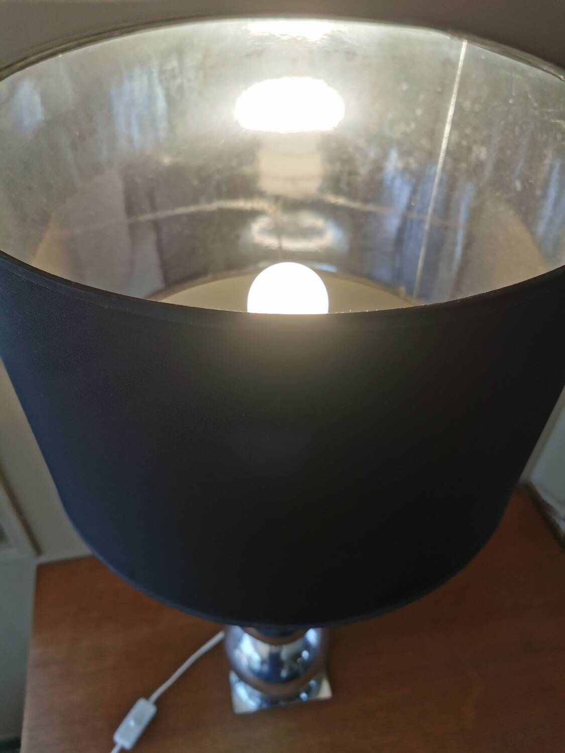 Vintage metal ball lamp from the 80s