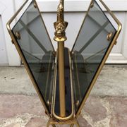 Revised door in brass and smoked glass