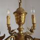 French Empire Style Bronze 4-Light Chandelier with Swan Detail Arms
