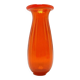 Vase, mid-century modern, orange glass, Poland, 1970s.