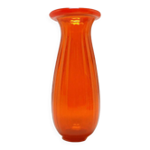 Vase, mid-century modern, orange glass, Poland, 1970s.