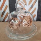 Glass bell and dish