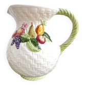 Pichet barbotine panier de fruits