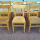 Lot de 12 chaises de bistrot bar bois vintage luterma