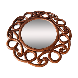 Resin wood imitation mirror