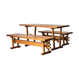 Dining set of 3 in solid oregon pine