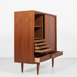 Midcentury Danish higher cabinet in teak by Axel Christensen for ACO Møbler 1960s