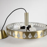 Vitrika - Denmark - pendant- brass - crystal - 60's