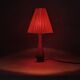 Danish Mid Century Teak Table Lamp with Red Shade, 1960s