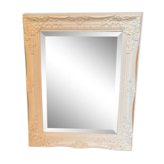 White wood mirror