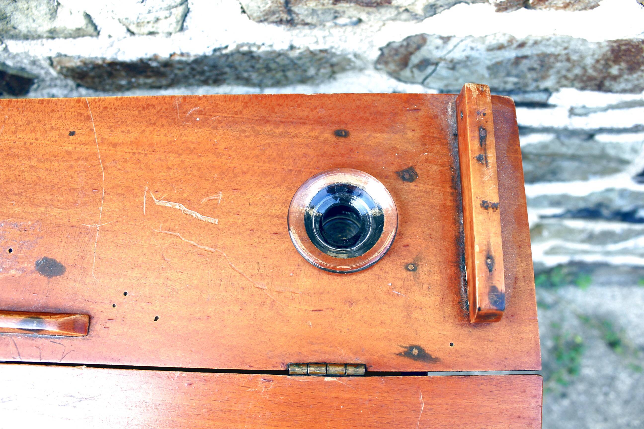 Claire Pampo vintage folding wooden children's desk from the 50s