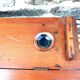 Claire Pampo vintage folding wooden children's desk from the 50s