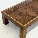 Rectangular coffee table from Turri with burl wood