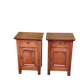 2 solid oak bedside tables signed Jean Laick Dol-de-Bretagne