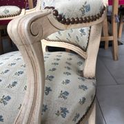 Paire de fauteuil laqué de style Louis XV
