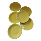 6 Keller & Guérin Lunéville dessert plates "Météor"