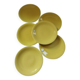 6 Keller & Guérin Lunéville dessert plates "Météor"