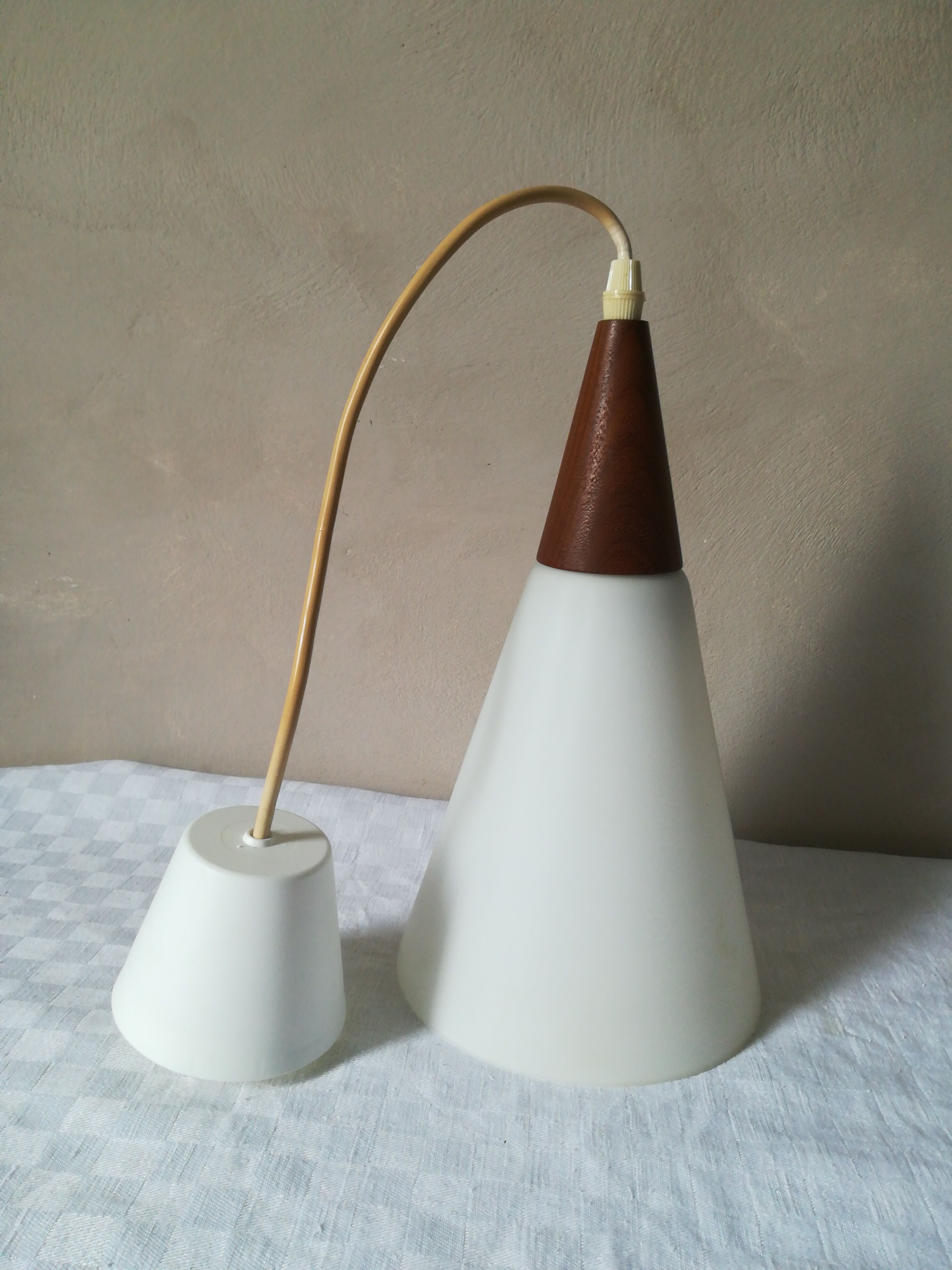 Scandinavian conical hanging lamp