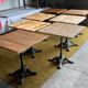 Table bistrot bois brut
