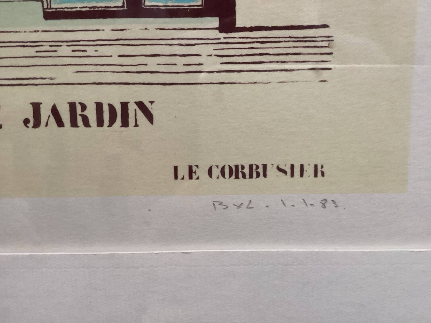 Le corbusier maison guiette 1926 lithographie