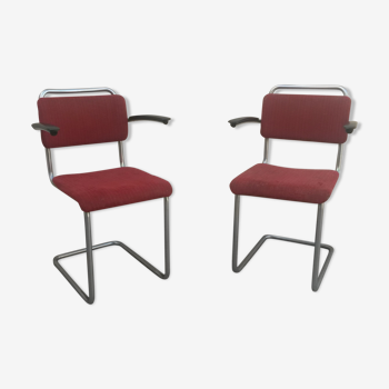 201 W H Gispen vintage chairs pair