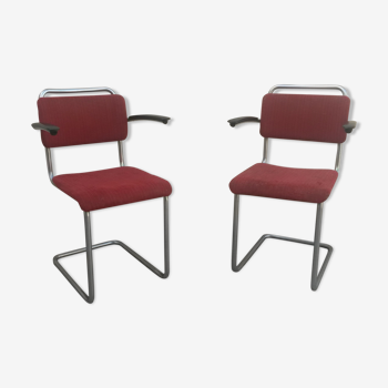 Paire de chaises 201 de W H Gispen vintage