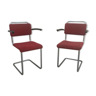 201 W H Gispen vintage chairs pair