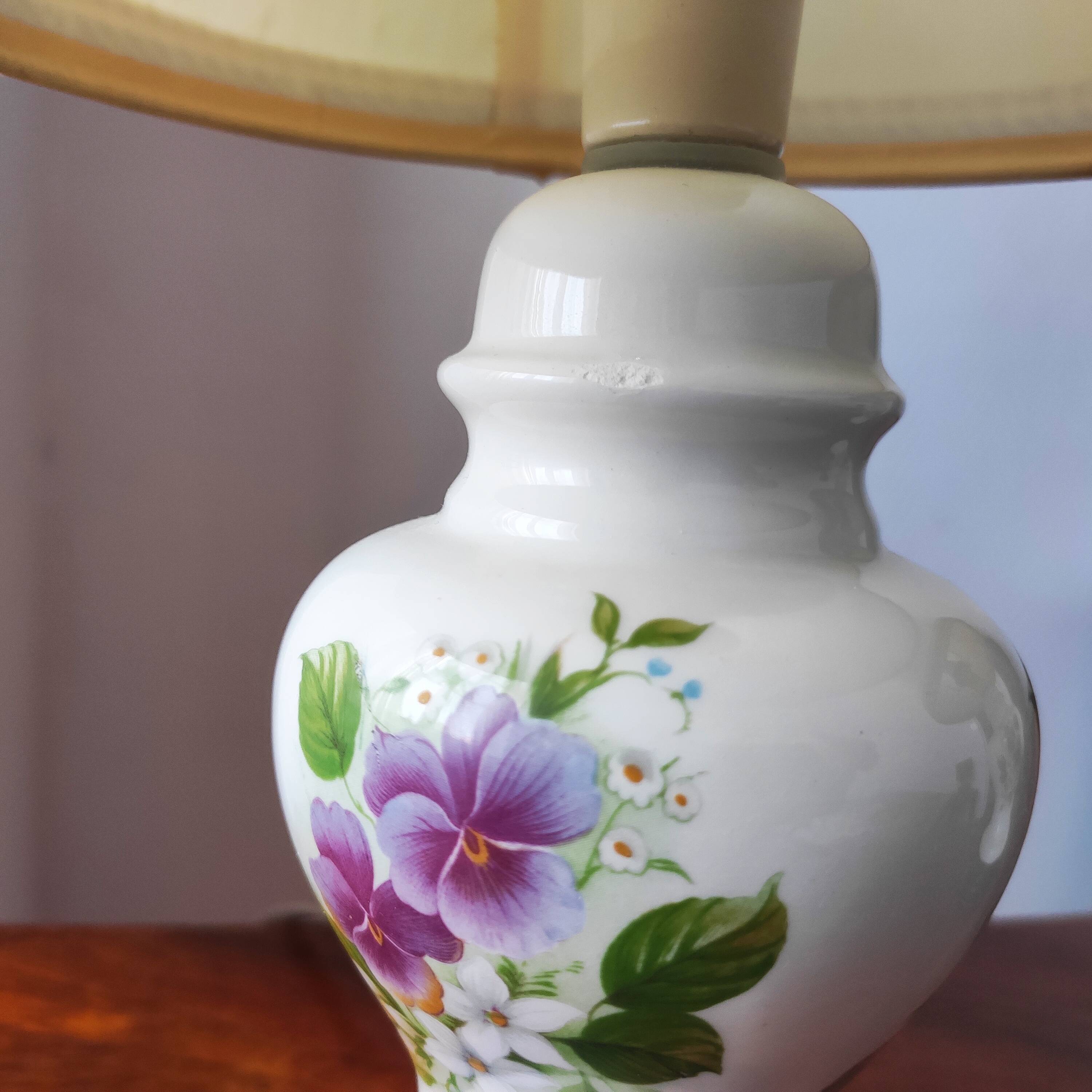 Pair of vintage ceramic bedside lamps