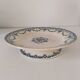 E. Bourgeois footed plate – Excelsior blue decoration, late 19th century