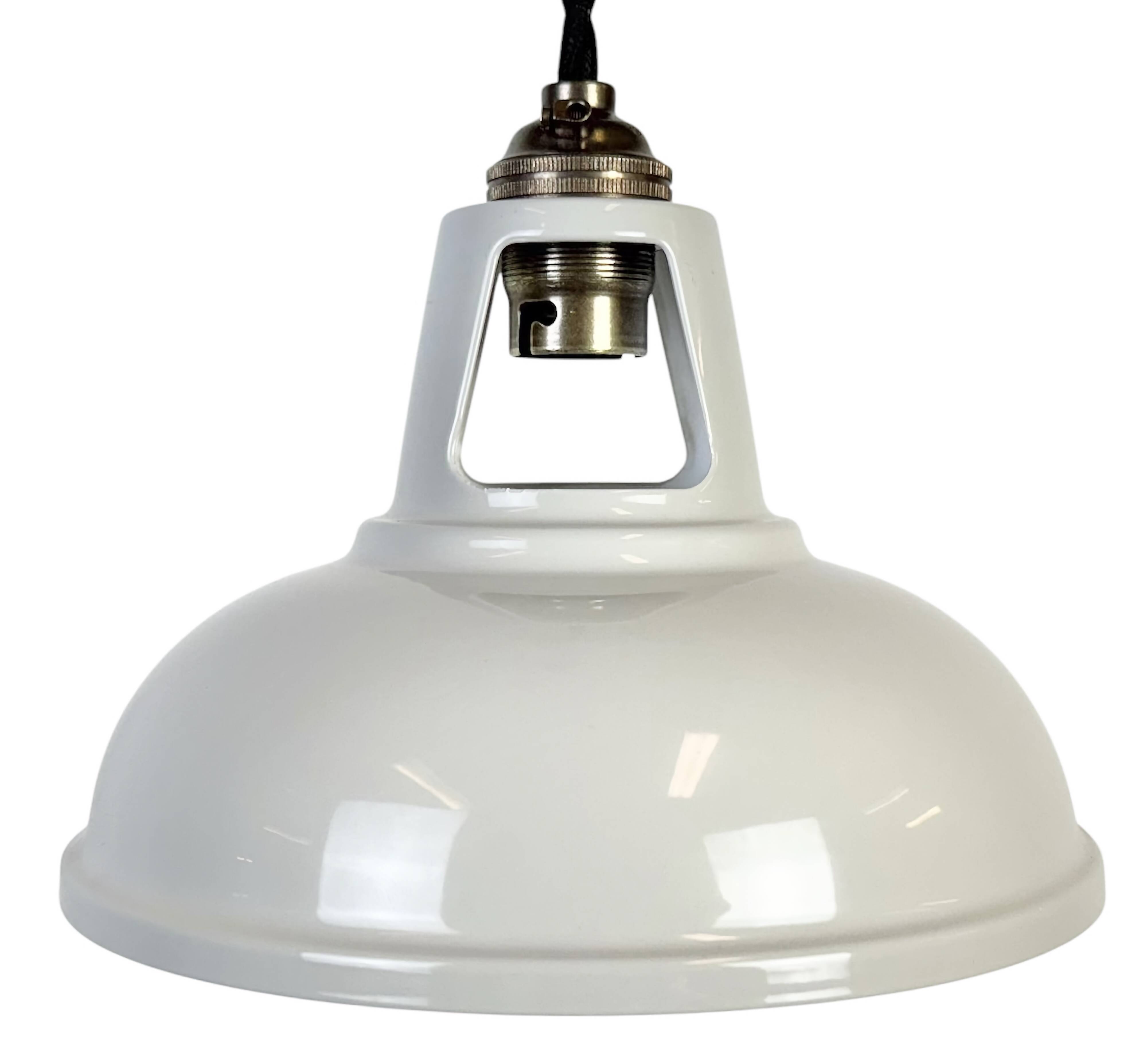 Vintage Industrial Beige Painted Ceiling Lamp, 2000s