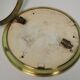 Brass holophane glass ceiling light