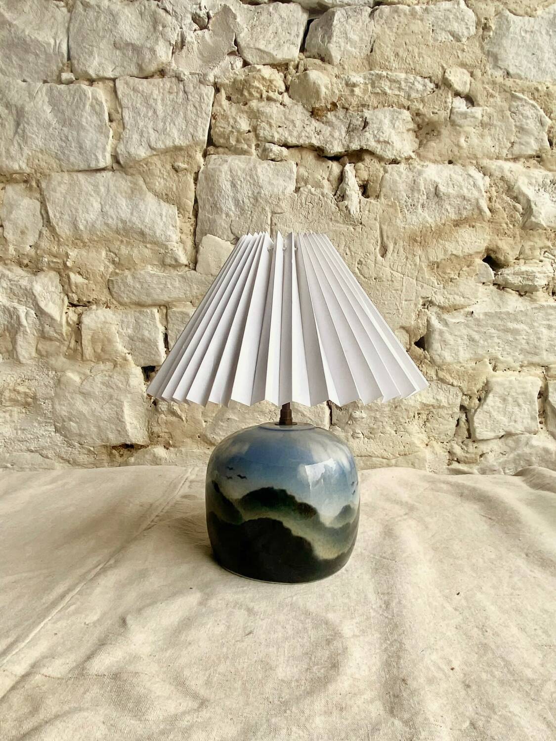 Lampe en céramique de Yves Mohy pour Virebent