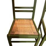 Pair of straw chairs