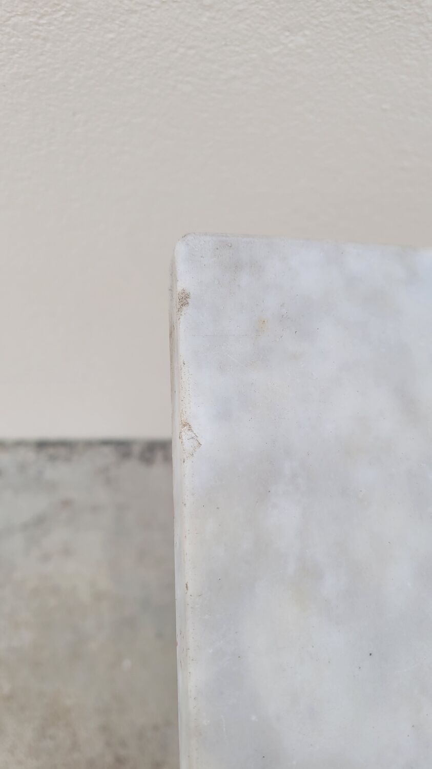 Restaurant bistro table in marble and cast iron signed godin