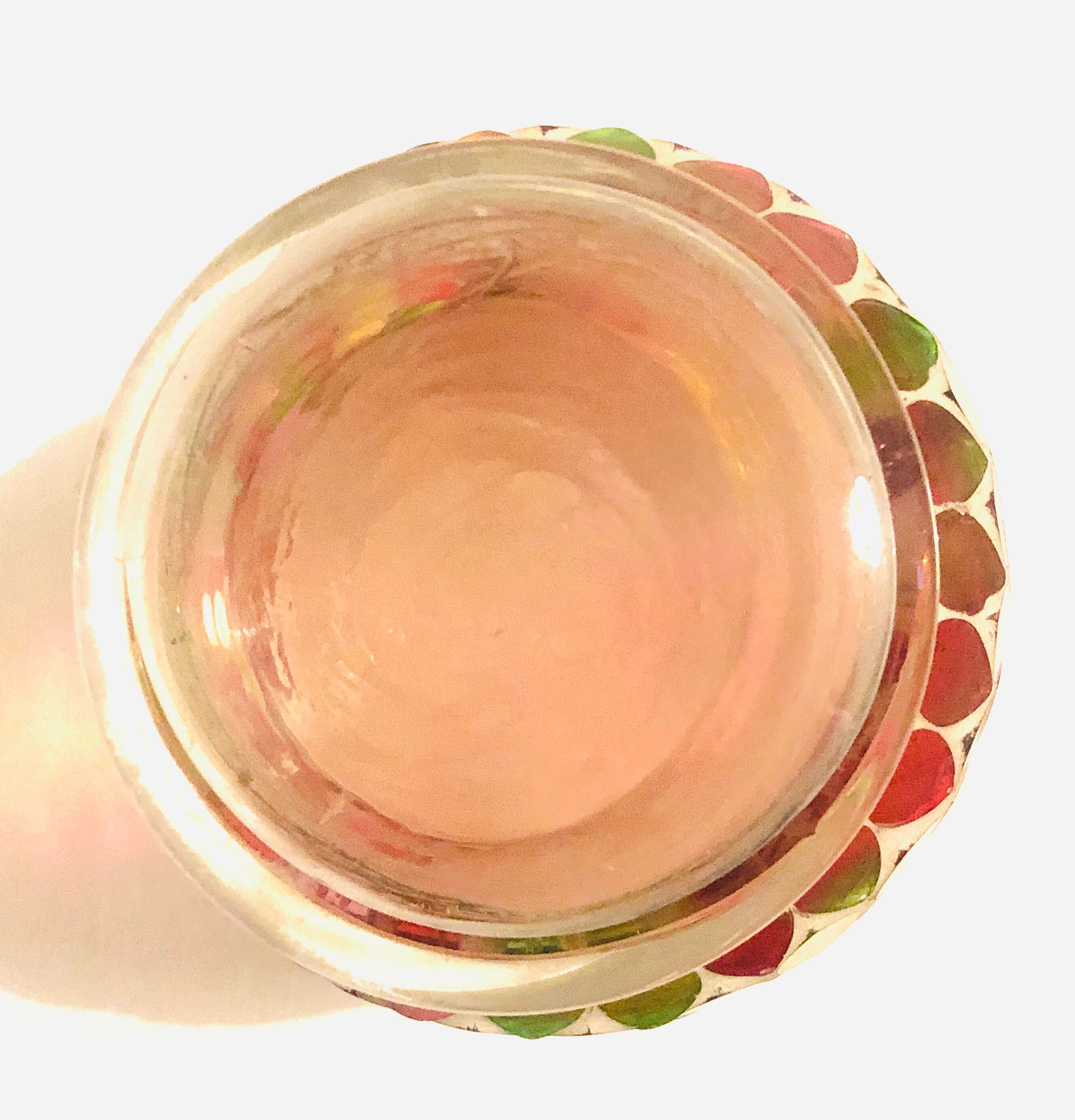 Mosaic stained glass photophore vase