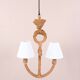 Audoux & Minet - vintage anchor rope chandelier - France circa 1950