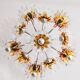 Chandelier Carlo Nason for Mazzega - Murano flower lampshade - Hollywood Regency - 1970s