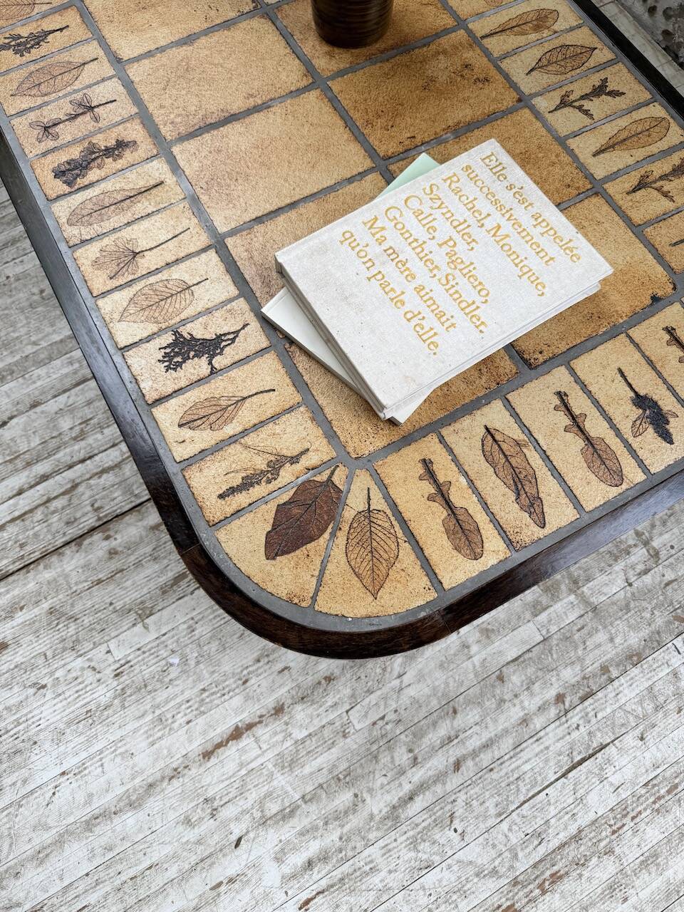 Capron “herbarium” oval coffee table