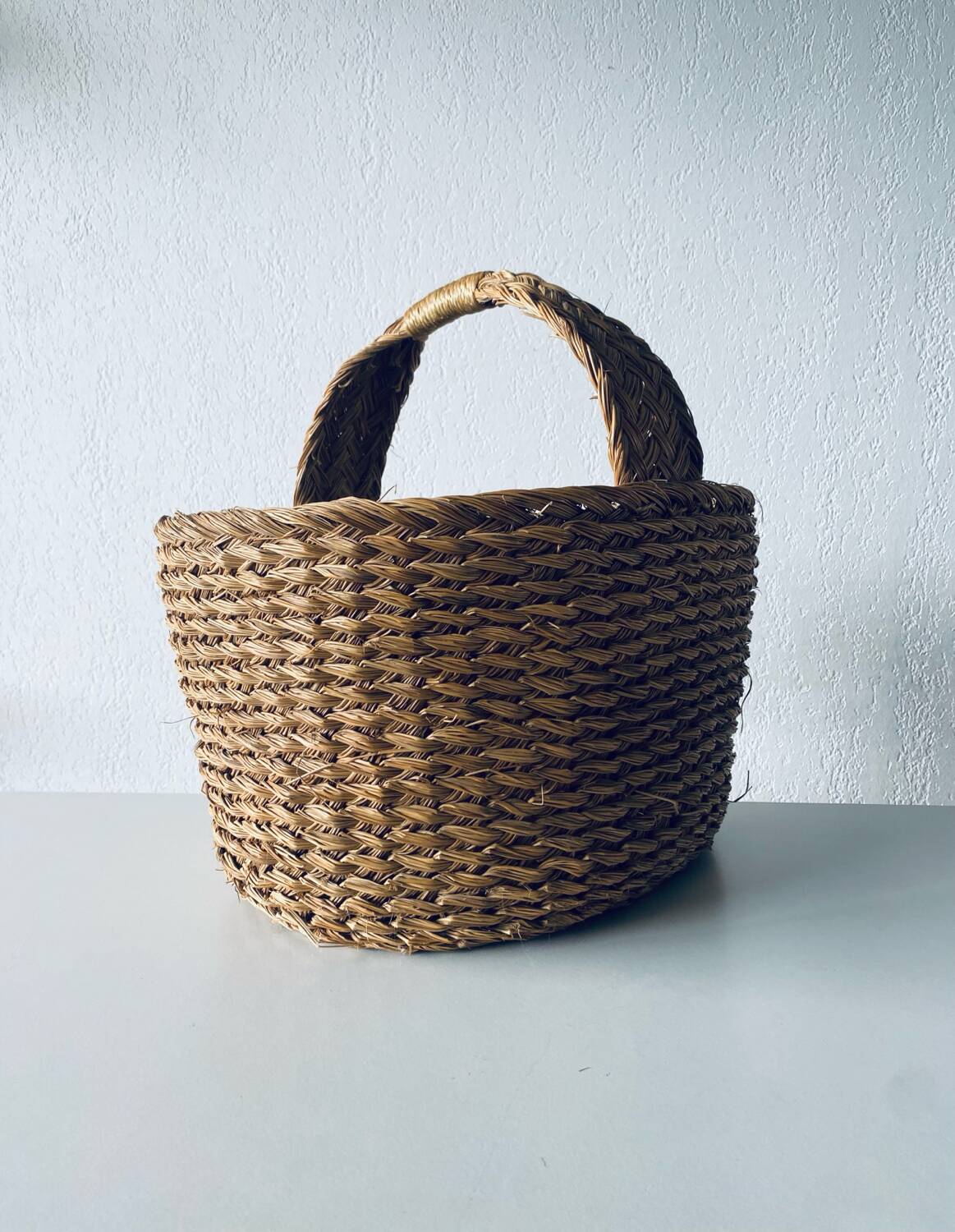 Large woven straw basket