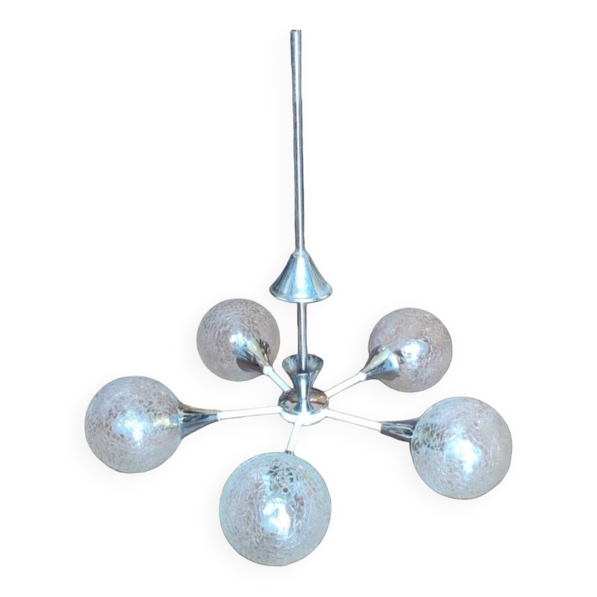 Sputnik designer pendant chandelier 1970s