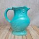 Vintage turquoise ceramic pitcher St-Clément model Aigle.