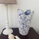 Vase tulipe bleu et blanc