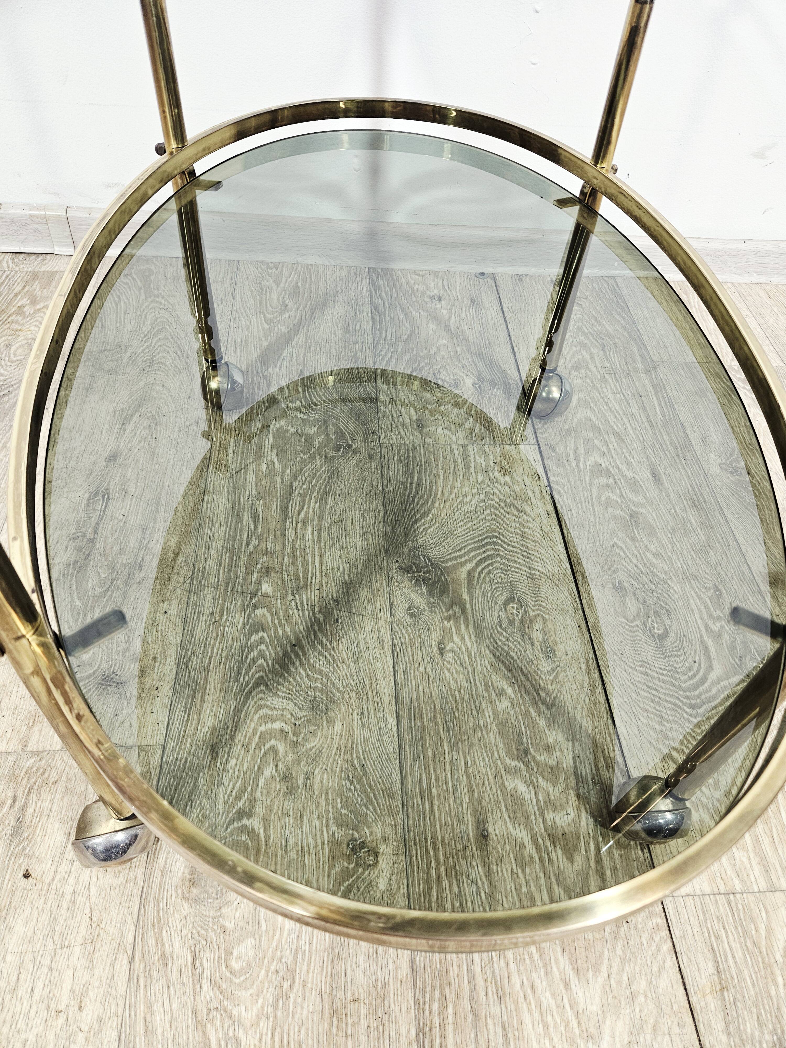 Brass bar cart / France, 1960s.