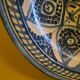 Large Moroccan Ceramic Bowl with Blue hand-painted motif, from the 1950s/60s