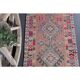 Vintage Turkish Oushak Handmade Wool Cotton Purple Runner Rug 89x375