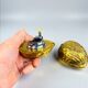 Walnut-shaped table lighter in bronze, Italy 1970s