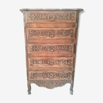 High chiffonier in the Louis XV Provençal Arles style