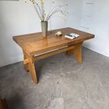 Table, mobilier de montagne en hêtre, 1950