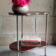 Table d'appoint forme haricot tripode en formica