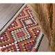 1970s Vintage Turkish Hand-Knotted Wool Cotton Red Runner Rug 89x294